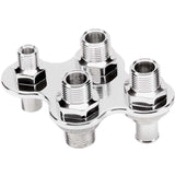 BILLET SPECIALTIES 66925 A/C & Heat Bulkhead Push-On 4 Port