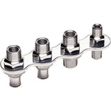 BILLET SPECIALTIES 66935 A/C & Heat Bulkhead Inline Push On 4 Port