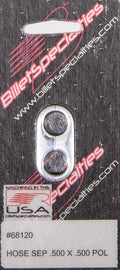 BILLET SPECIALTIES 68120 Hose Separator .500x.500 -Polished