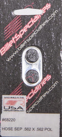 BILLET SPECIALTIES 68220 Hose Separator .562x.562 -Polished
