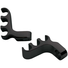 BILLET SPECIALTIES 69783 3 Wire Separator Valve Cover Mount Black Pair