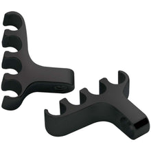 Load image into Gallery viewer, BILLET SPECIALTIES 69784 4 Wire Separator Valve Cover Mount Black Pair