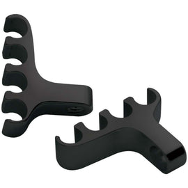 BILLET SPECIALTIES 69784 4 Wire Separator Valve Cover Mount Black Pair