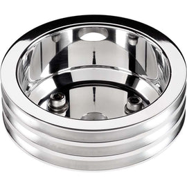 BILLET SPECIALTIES 78230 SBC 3 GRV Crank Pulley LWP Polished