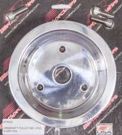 BILLET SPECIALTIES 79230 BBC 3 GRV Crank Pulley LWP Polished