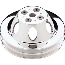 Load image into Gallery viewer, BILLET SPECIALTIES 80220 Polished SBC 2 Groove Upper Pulley