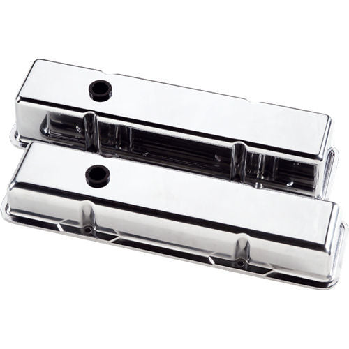 BILLET SPECIALTIES 95129 Valve Cover SBC Short Plain Polished