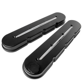 BILLET SPECIALTIES 95424 LS Streamline Valve Covers Satin Black