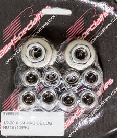 BILLET SPECIALTIES 999996 1/2-20 X 3/4 Mag Lug Nuts (10/PK)