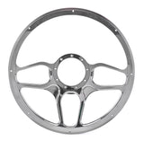 BILLET SPECIALTIES BC34102 Steering Wheel 1/2 Wrap 15.5in Win Lite Black