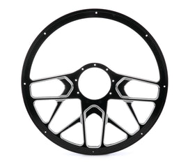 BILLET SPECIALTIES BC34107 Steering Wheel 1/2 Wrap 15.5in Redline Black