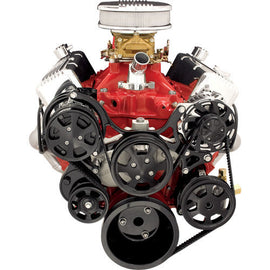 BILLET SPECIALTIES BLK13220 SBC Tru Track Pulley System Black