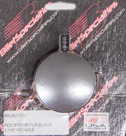 BILLET SPECIALTIES BLK21120 PCV Breather 1-1/4in VC Hole Black