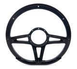 BILLET SPECIALTIES BLK29441 Steering Wheel 14in D-Shape Victory Black
