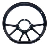 BILLET SPECIALTIES BLK29475 Steering Wheel 14in D-Sh ape Prism Black