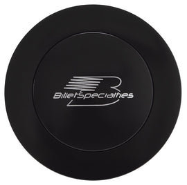 BILLET SPECIALTIES BLK32625 Horn Button Large Black Billet Specialties Logo