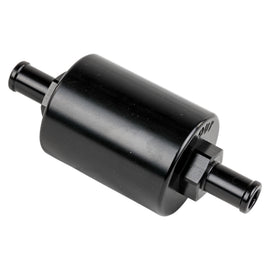 BILLET SPECIALTIES BLK42130 In Line Fuel Filter 3/8 in Barbed Black
