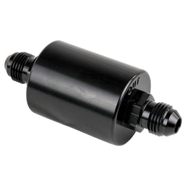 BILLET SPECIALTIES BLK42230 In Line Fuel Filter -6AN Ends Black