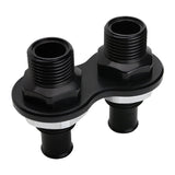 BILLET SPECIALTIES BLK66825 Heat Bulkhead Push On 2-Port Black