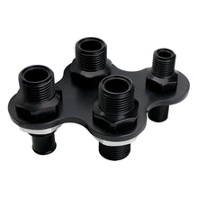 Load image into Gallery viewer, BILLET SPECIALTIES BLK66925 A/C &amp; Heat Bulkhead Push On 4-Port Black