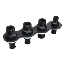 Load image into Gallery viewer, BILLET SPECIALTIES BLK66935 A/C &amp; Heat Bulkhead Inli ne Push On 4-Port Black