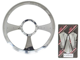 BILLET SPECIALTIES P30092 Stiletto - Profile Steering Wheel 14in