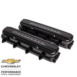 BILLET SPECIALTIES P95585 Valve Covers Gen V LT Chevrolet Script Black