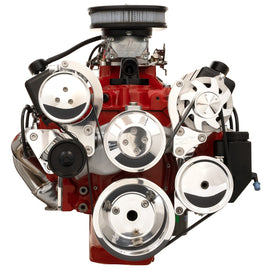 BILLET SPECIALTIES ST1320 Billet Specialties ST1320 Street Trac SBC Smooth Style Polished Pulley Kit