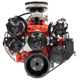 BILLET SPECIALTIES STB2320 Billet Specialties STB2320 Street Trac Tec-Style Black Pulley Kit for Small Block Chevy
