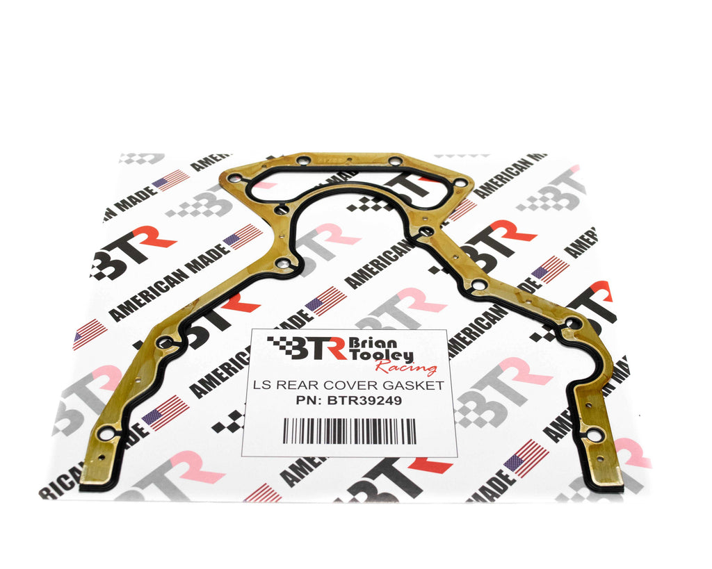 BRIAN TOOLEY RACING BTR39249 BRIAN TOOLEY RACING LS Series Rear Cover Gasket - Rubber and Aluminum Construction
