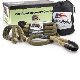 BUBBA ROPE 176855BKG Jeep Recovery Gear Set 3/4in x 20ft Desert Tan