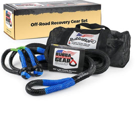 BUBBA ROPE 176860BLG Truck Recovery Gear Set 7/8in x 20ft Black/Blue
