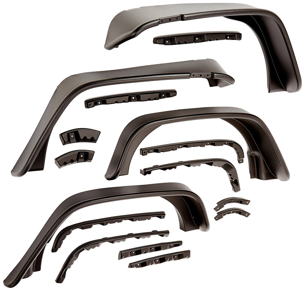 BUSHWACKER 10918-07 07-   Jeep JK 4dr Flat Style Fender Flares