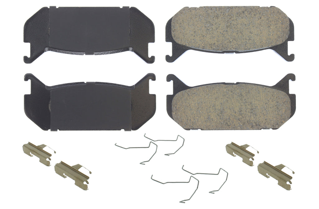 CENTRIC BRAKE PARTS 105.05840 Posi-Quiet Ceramic Brake Pads with Shims and Har