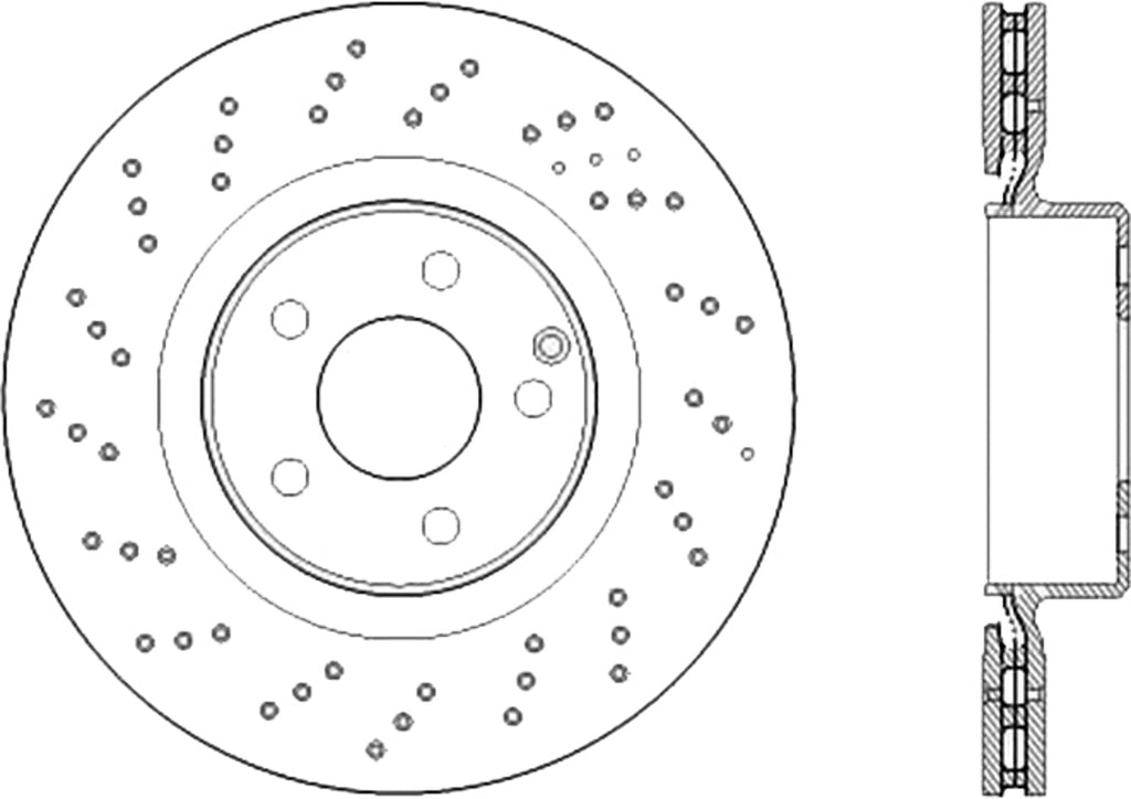 CENTRIC BRAKE PARTS 128.35120 Premium OE Design Drille d Brake Rotor