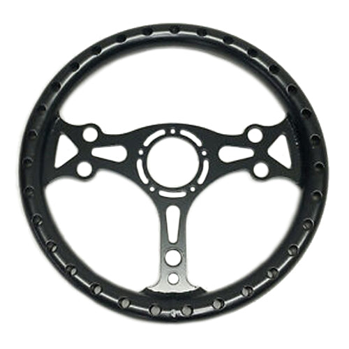 CHASSIS ENGINEERING 2741 13in Black Alum. Dished Steering Wheel