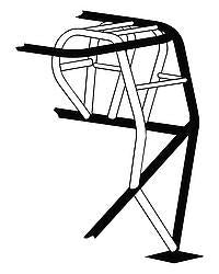 CHASSIS ENGINEERING 4024 Funny Car Cage Addition 1-5/8in x .134in M/Steel