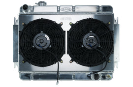 COLD CASE RADIATORS CHE542AK 66-67 Chevelle Radiator & Dual 12in Fan Kit AT