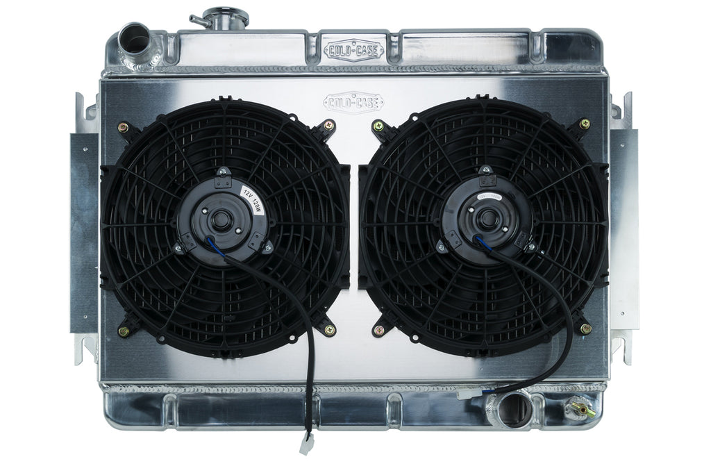 COLD CASE RADIATORS CHE542K 66-67 Chevelle Radiator & Dual 12in Fan Kit MT