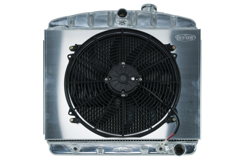 COLD CASE RADIATORS CHT563AK 55-56 Tri-5 Chevy Radiat or & 16in Fan Kit 6 Cyl