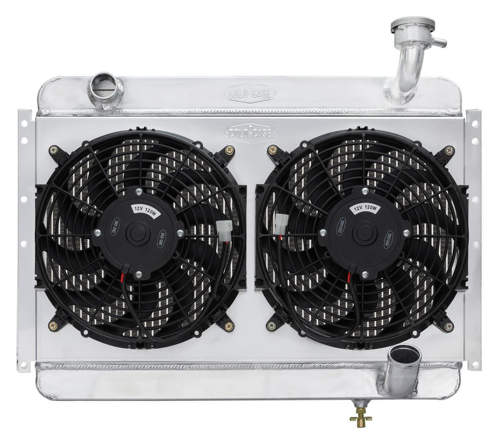 COLD CASE RADIATORS CHV710K 56-60 Corvette Radiator w/ Dual 12in Fan Kit
