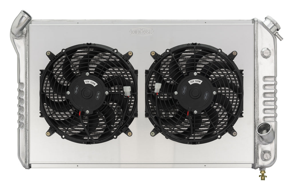 COLD CASE RADIATORS CHV716AK 73-76 Corvette Radiator w/ Dual 12in Fan Kit