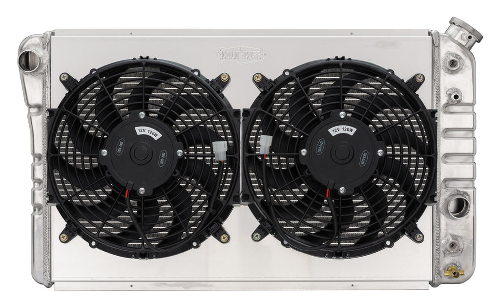 COLD CASE RADIATORS CHV719AK 84-90 Corvette Radiator w/ Dual 12in Fan Kit
