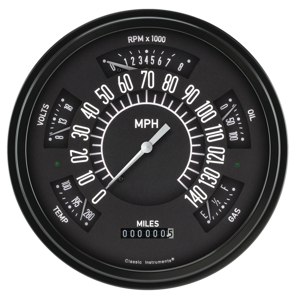 CLASSIC INSTRUMENTS FB66B 66-77 Ford Bronco Black
