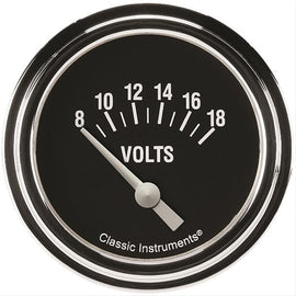 CLASSIC INSTRUMENTS HR230SLF Hot Rod Volt Gauge 2-5/8 Short Sweep