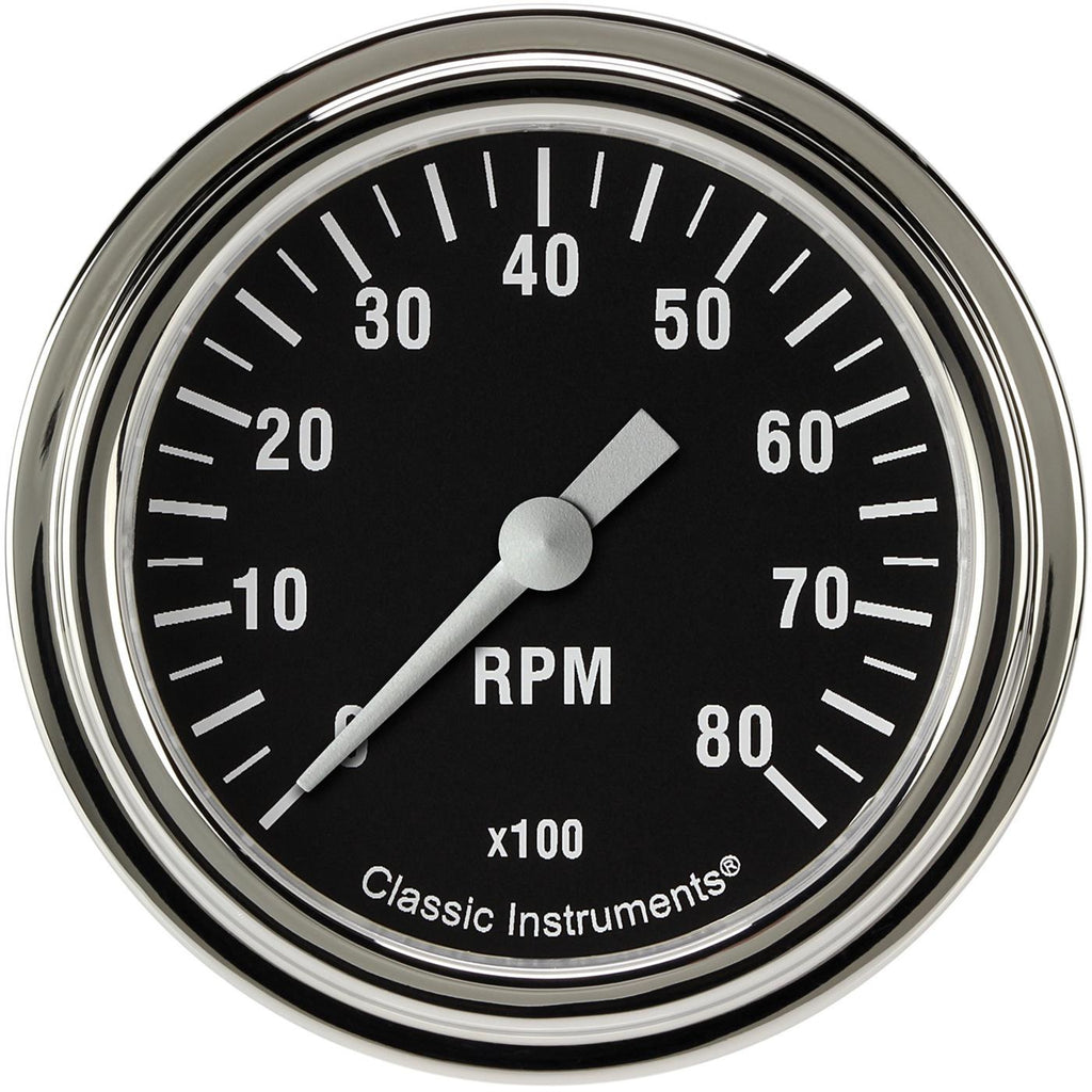 CLASSIC INSTRUMENTS HR383SLF Hot Rod Tachometer 2-5/8 Full Sweep