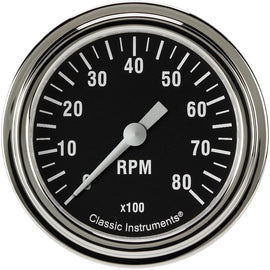 CLASSIC INSTRUMENTS HR383SLF Hot Rod Tachometer 2-5/8 Full Sweep