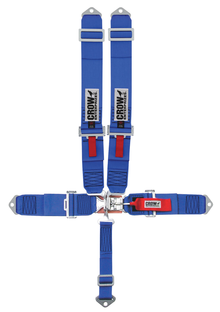 CROW SAFETY GEAR 11003B 5-Pt Harness Small Latch Blu Bolt in Blk Hardware