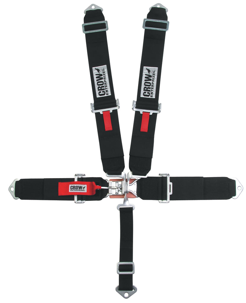 CROW SAFETY GEAR 11004 5-Pt Harness Small Latch Blk Bolt In Pull Down
