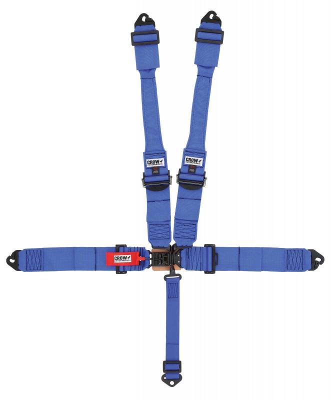 CROW SAFETY GEAR 11043PRB 5-Way L&L 52in Lap Belt DB Harness Alum adjuste
